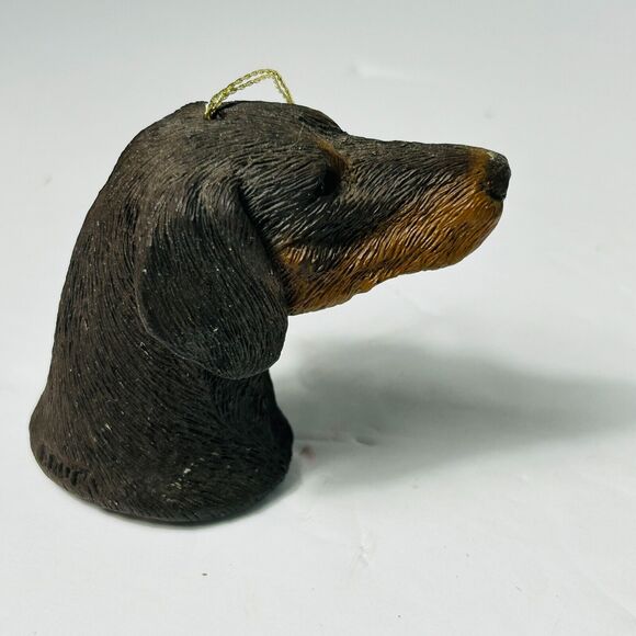 Sandicast Brown Red Doberman Head Ornament Uncropped Dobie Brue Vintage 1996 B - Picture 4 of 8